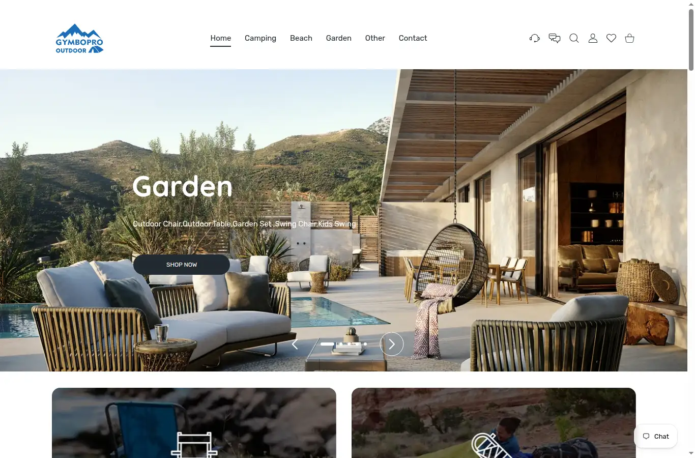 gymbopro-outdoor.com homepage screenshot