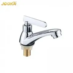 Factory Price Chrome Plated Single Handle Cold Water Faucet Tap Bathroom Faucets Deck Mounted