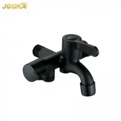 Black Brushed 3 Way Water Faucet for Wash Basin or Washing Machine Water Control Faucet Tap