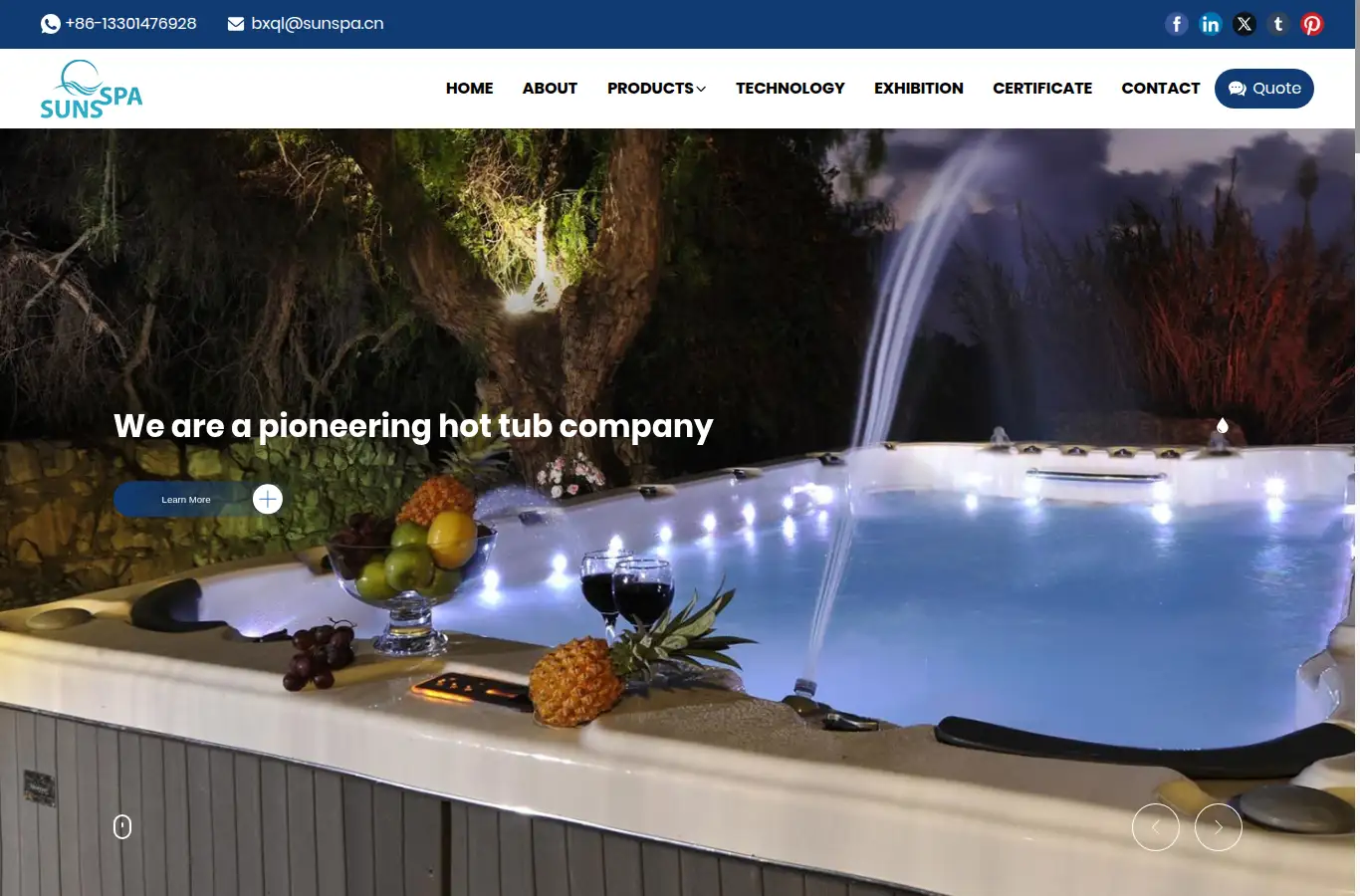 sunspa.cn homepage screenshot