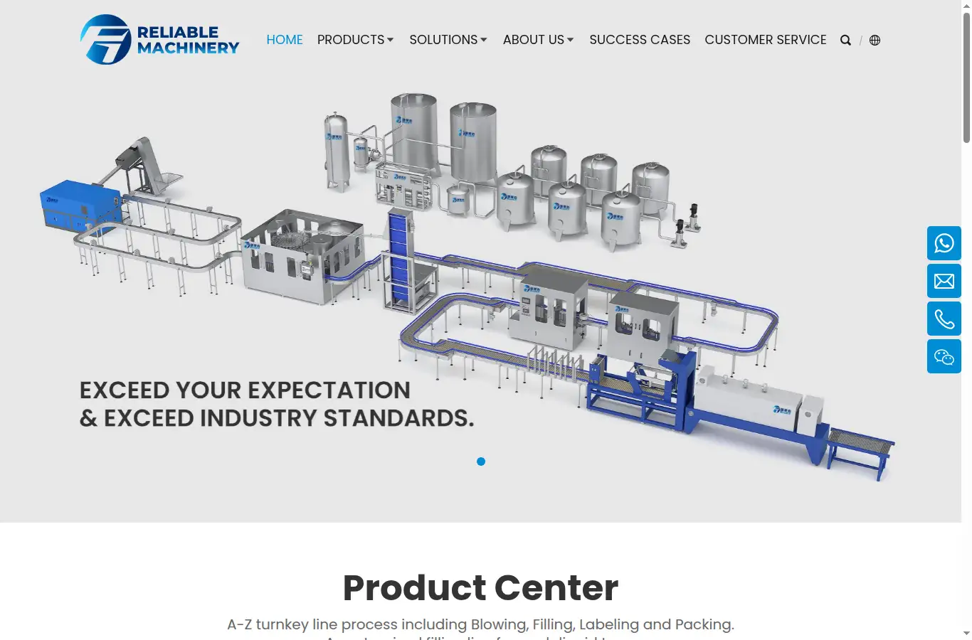 reliable-machine.com homepage screenshot