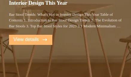 Bar Stool Trends: What's Hot in Interior Design This Year