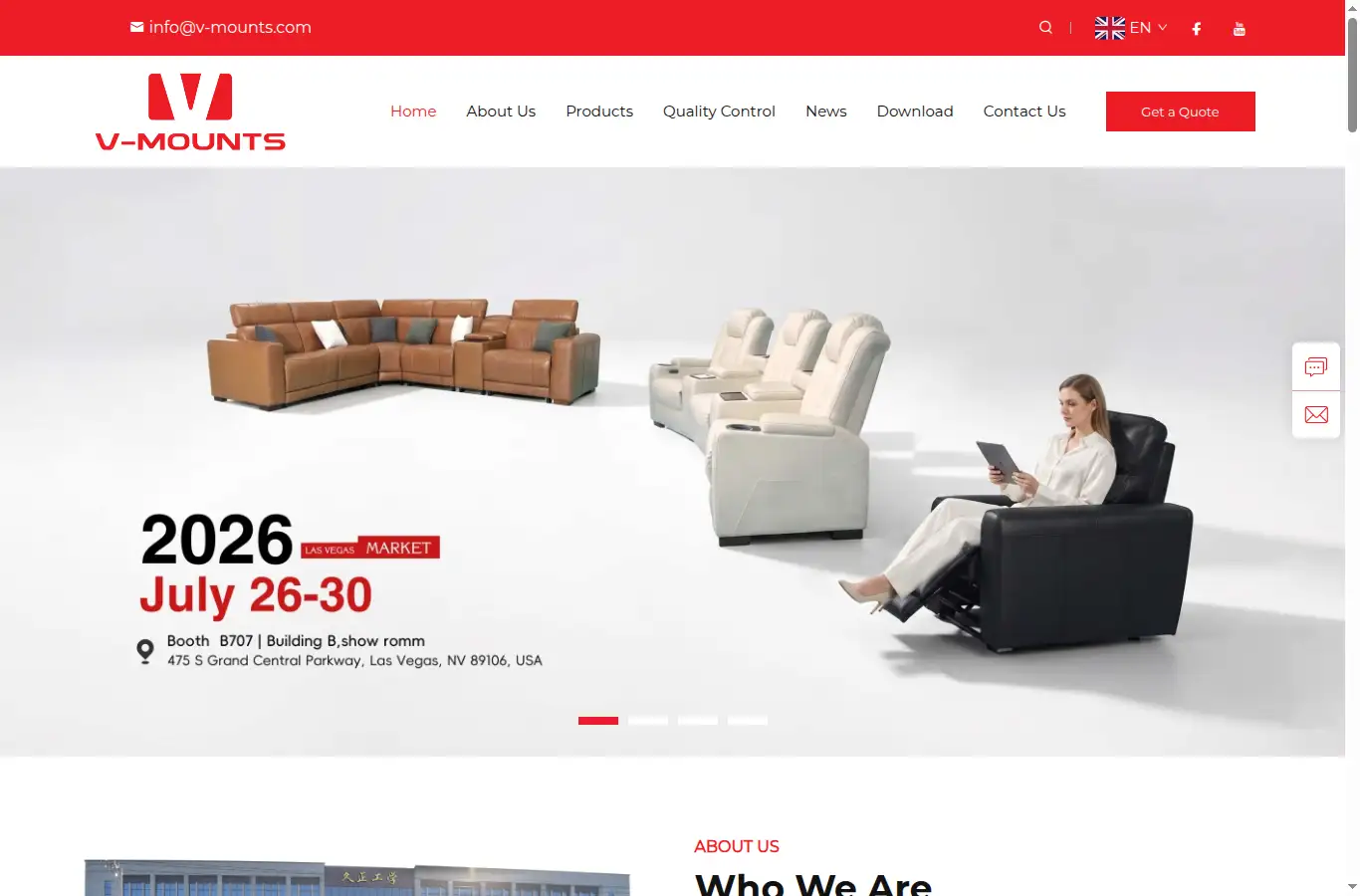v-mounts.com homepage screenshot