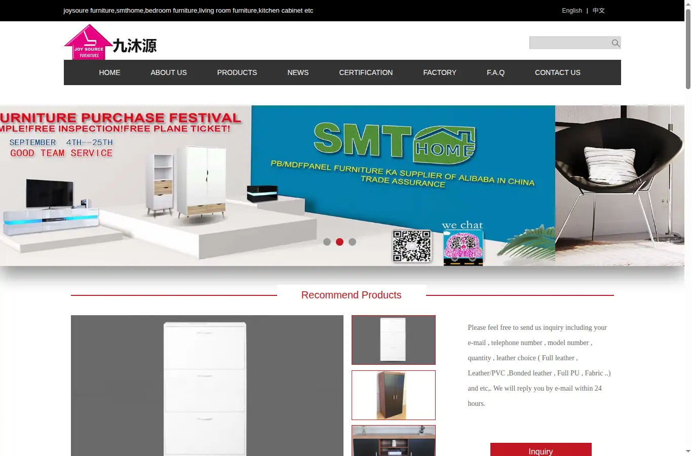 joysourcefurniture.com homepage screenshot