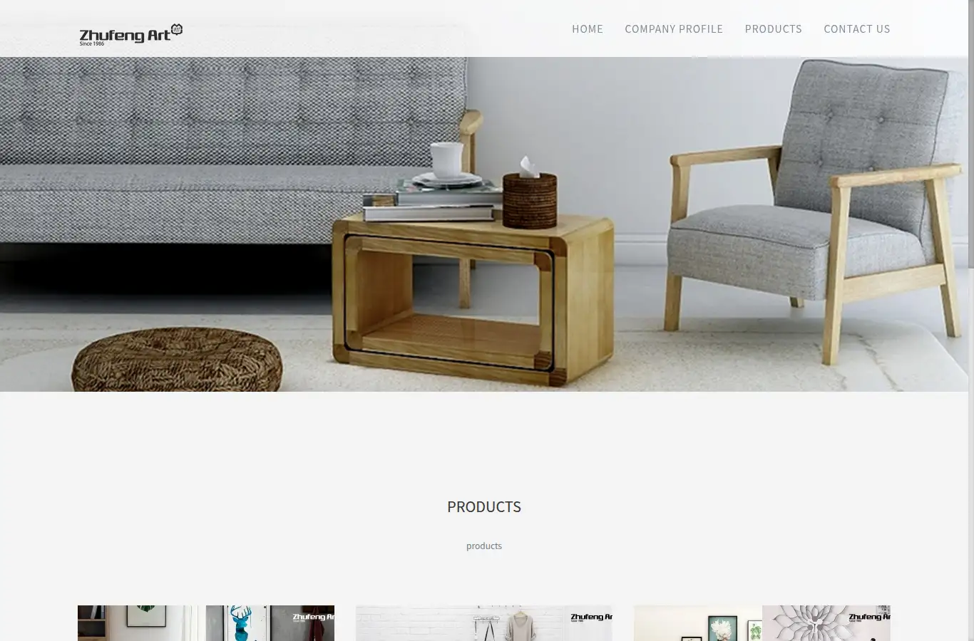 zhufengart.com homepage screenshot