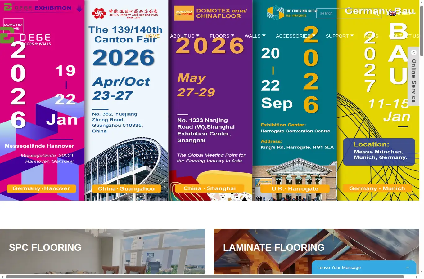 degeflooring.com homepage screenshot