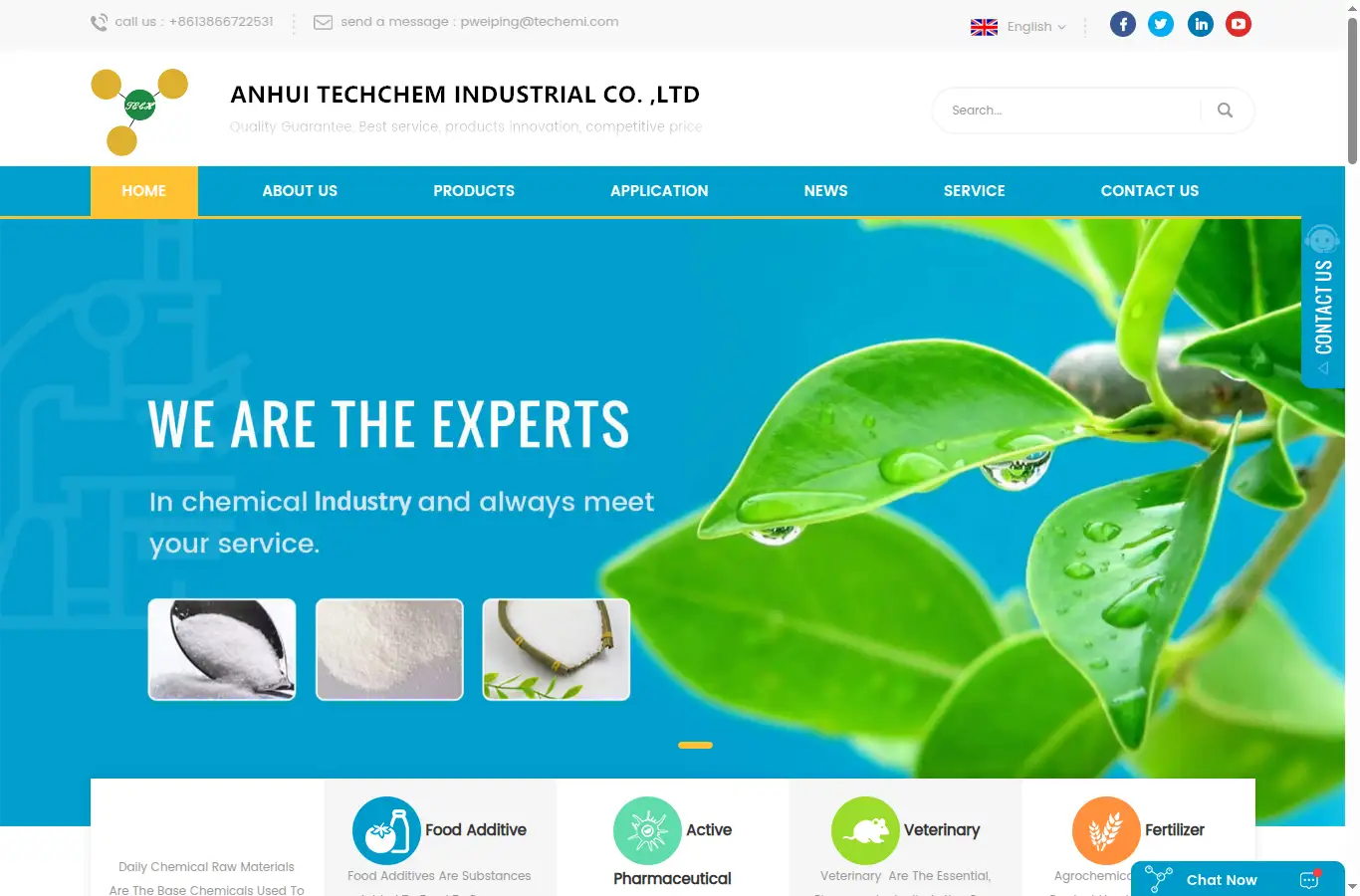 techemi.com homepage screenshot