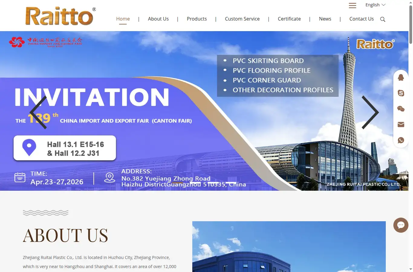 raittoplastic.com homepage screenshot