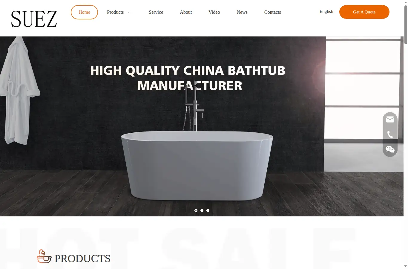 suezbath.com homepage screenshot
