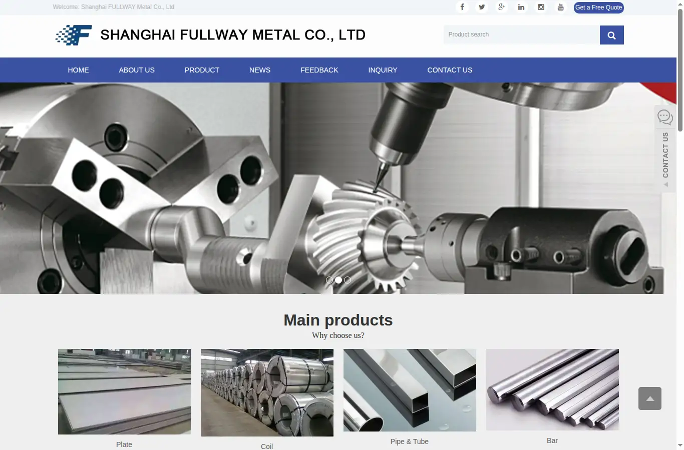 chinafullwaymetal.com homepage screenshot