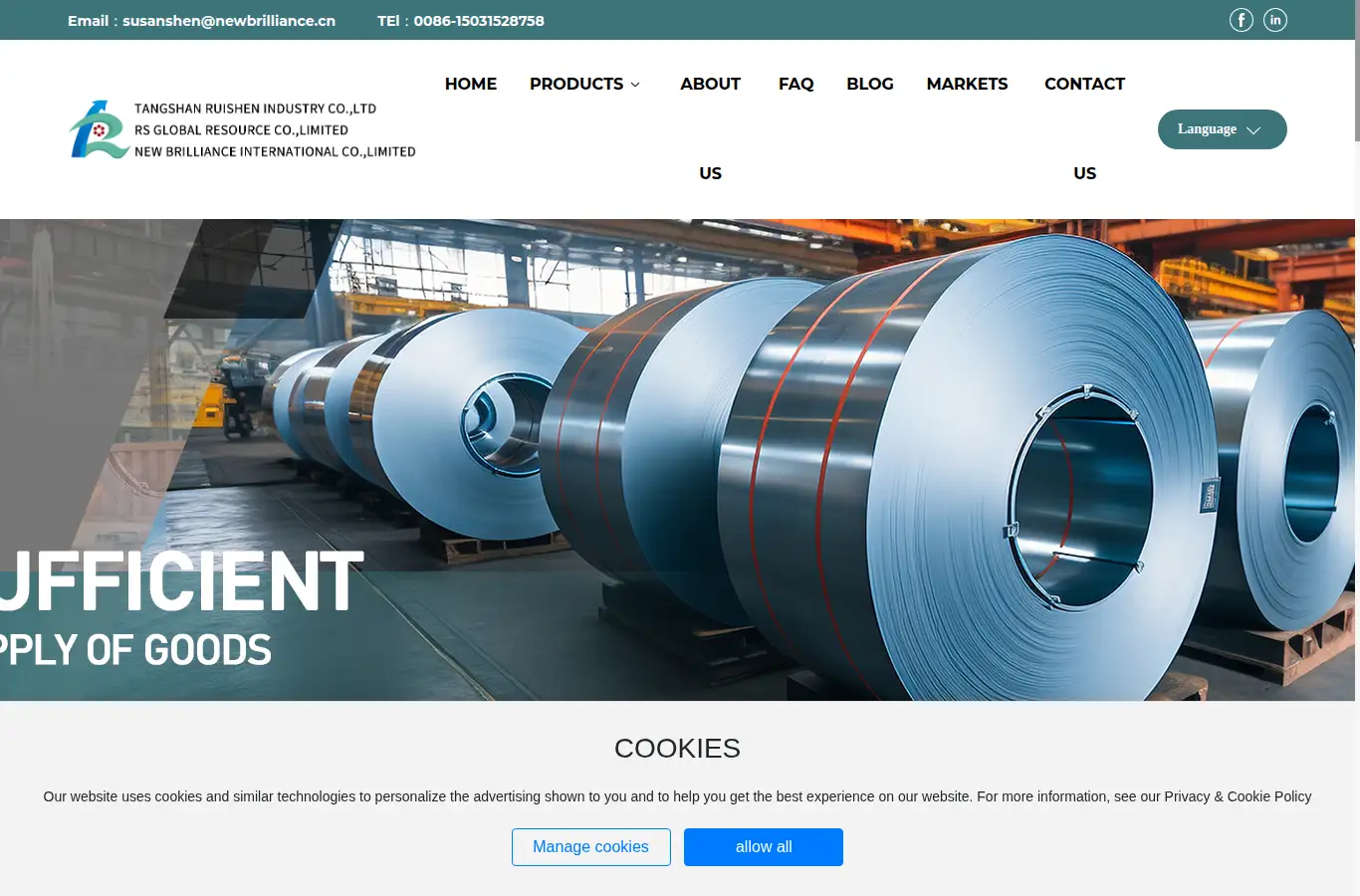 ruishengroup.com homepage screenshot