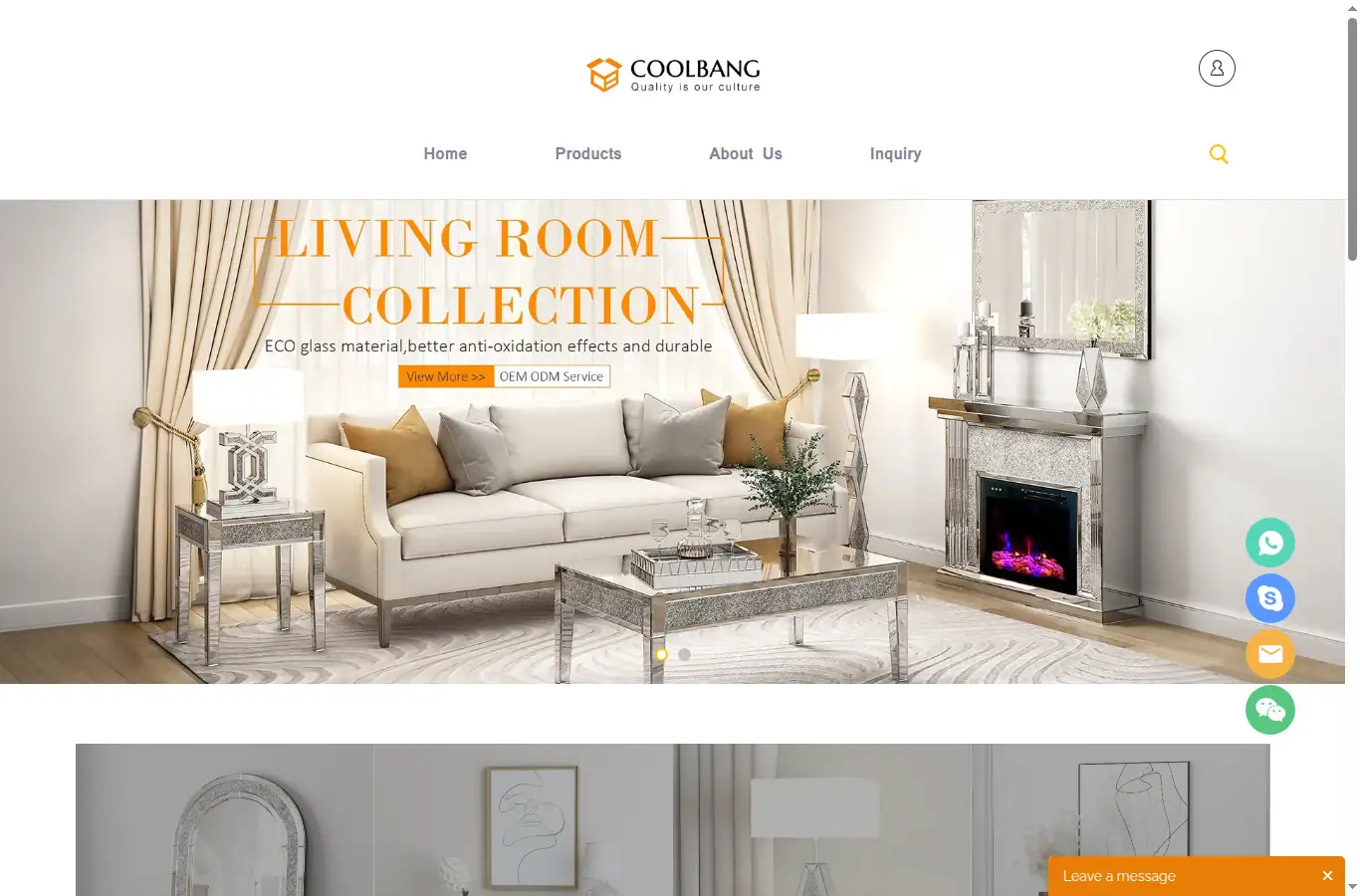 coolbangfurniture.com homepage screenshot