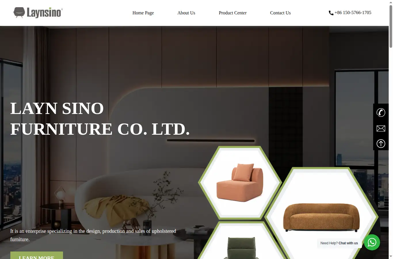laynsino.com homepage screenshot
