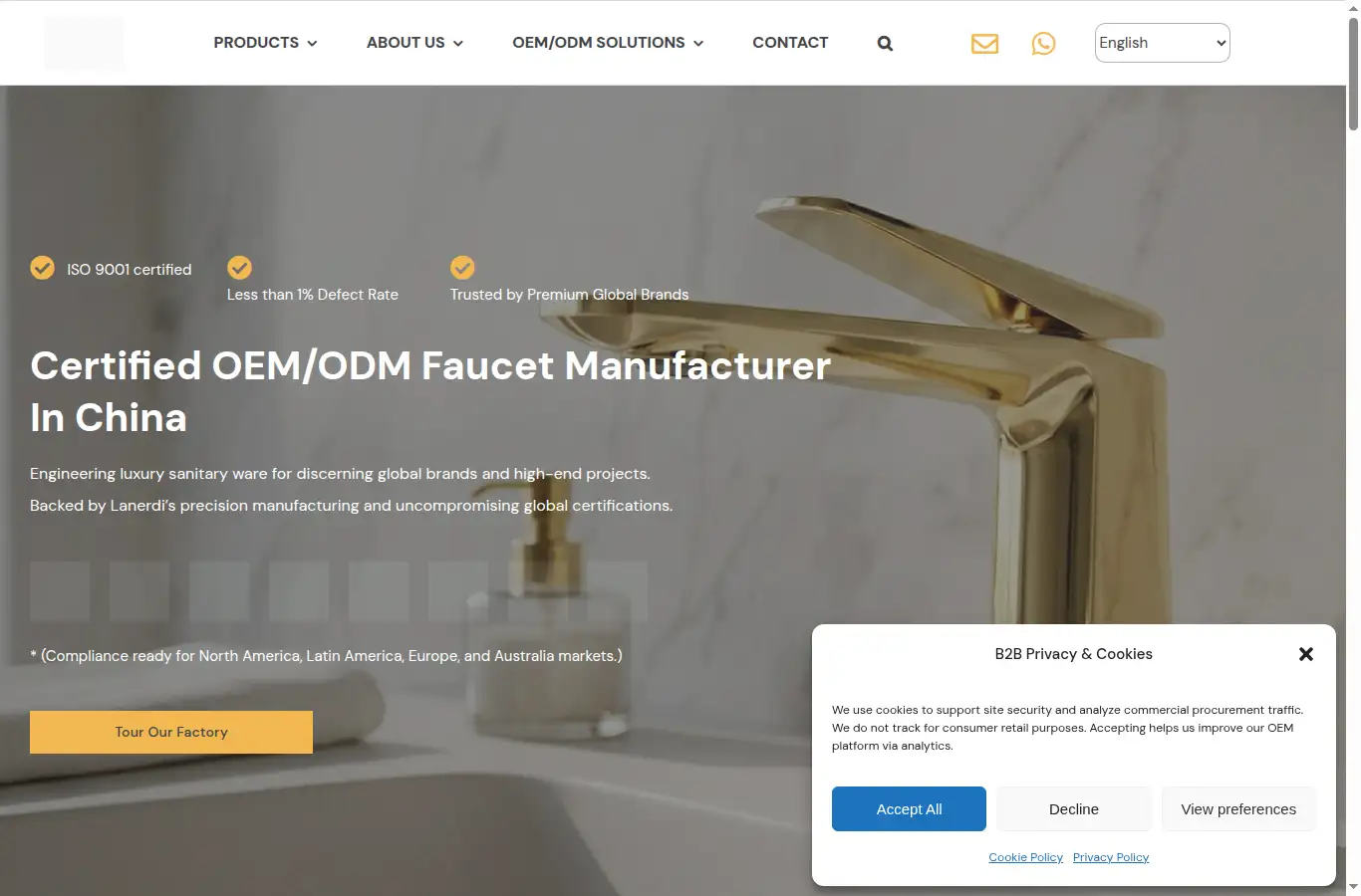 anmeifaucet.com homepage screenshot