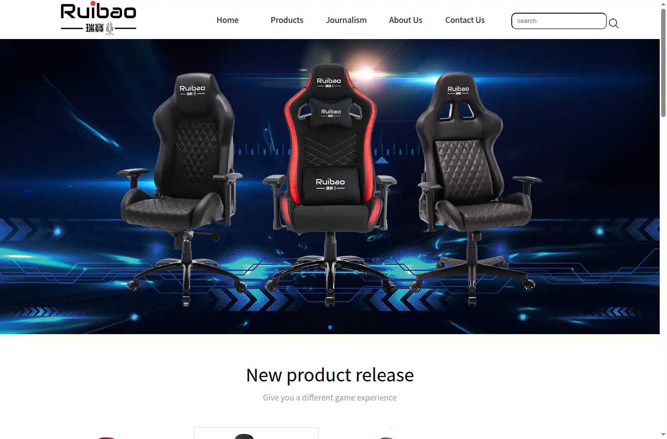 rbchairs.com homepage screenshot