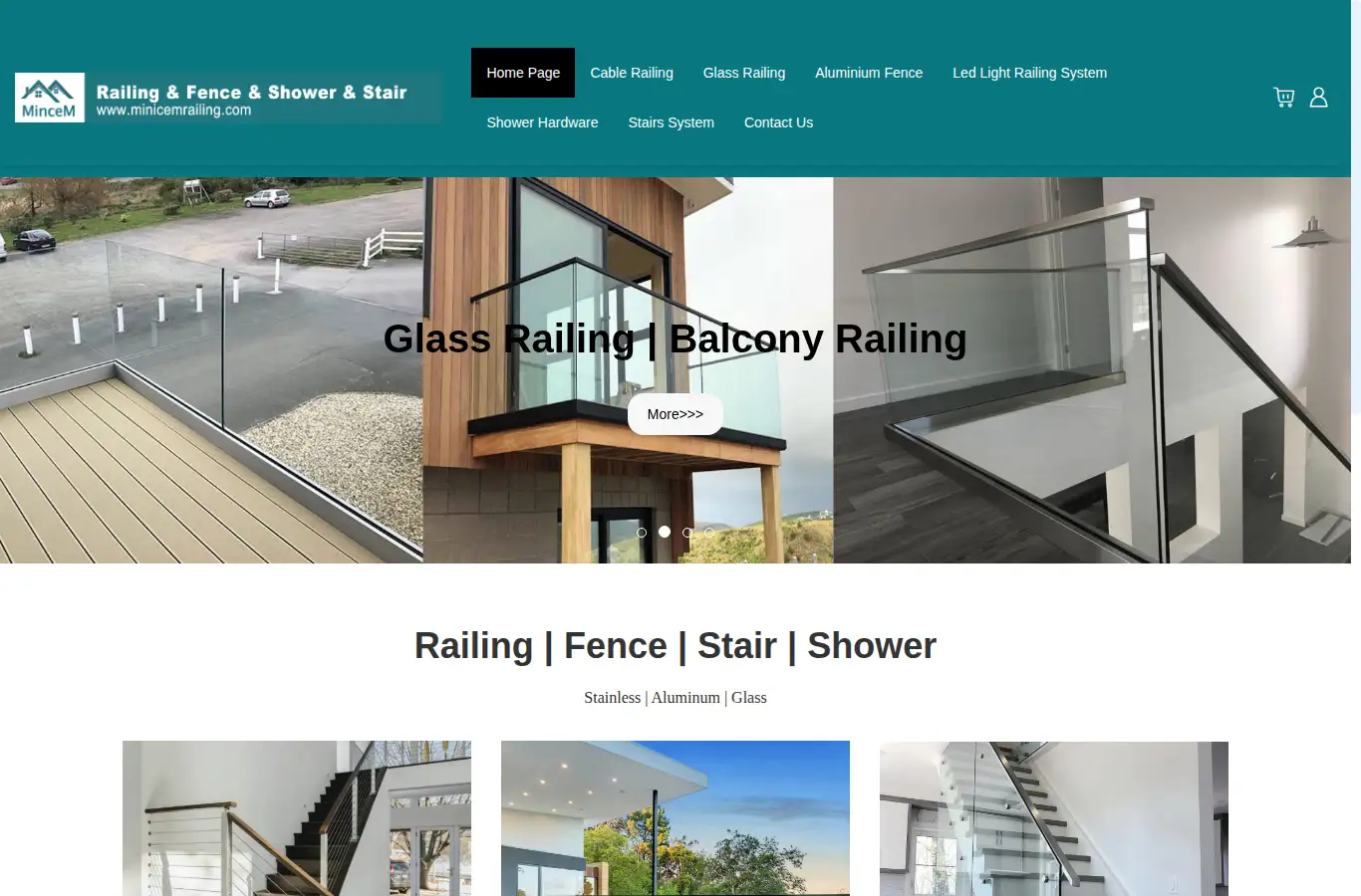 minicemrailing.com homepage screenshot