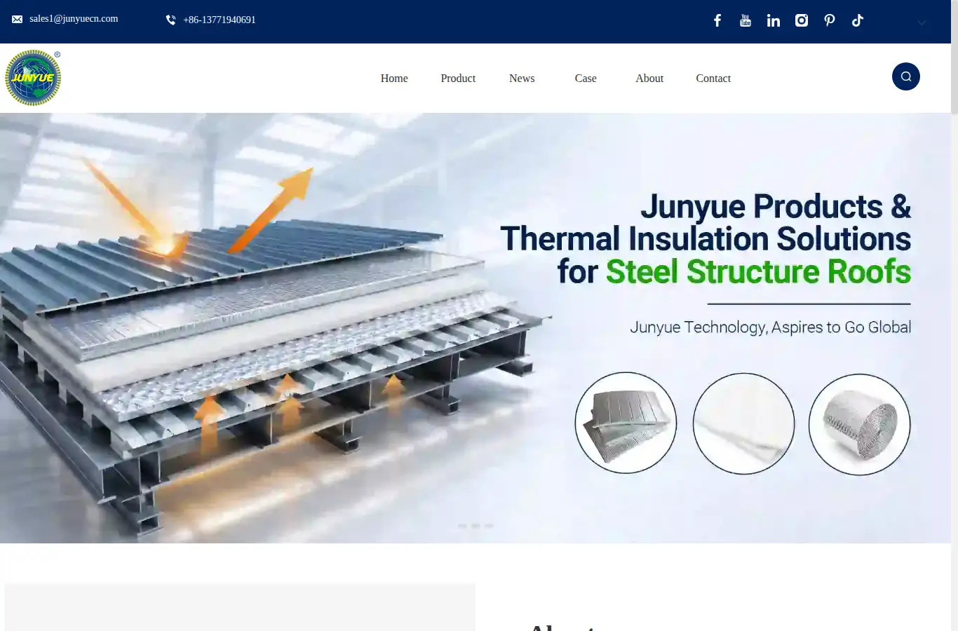 junyuecn.com homepage screenshot