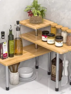3 Tier Bamboo Spice Rack Organizer