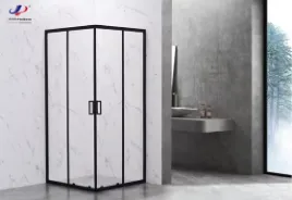 quality 4/5mm Tempered Glass Square Shower Enclosure With Black Alum Frame factory