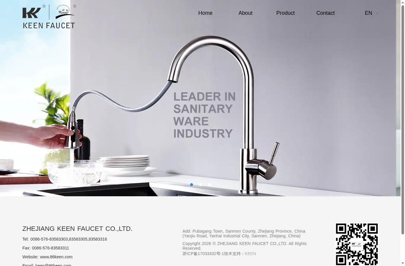86keen.com homepage screenshot