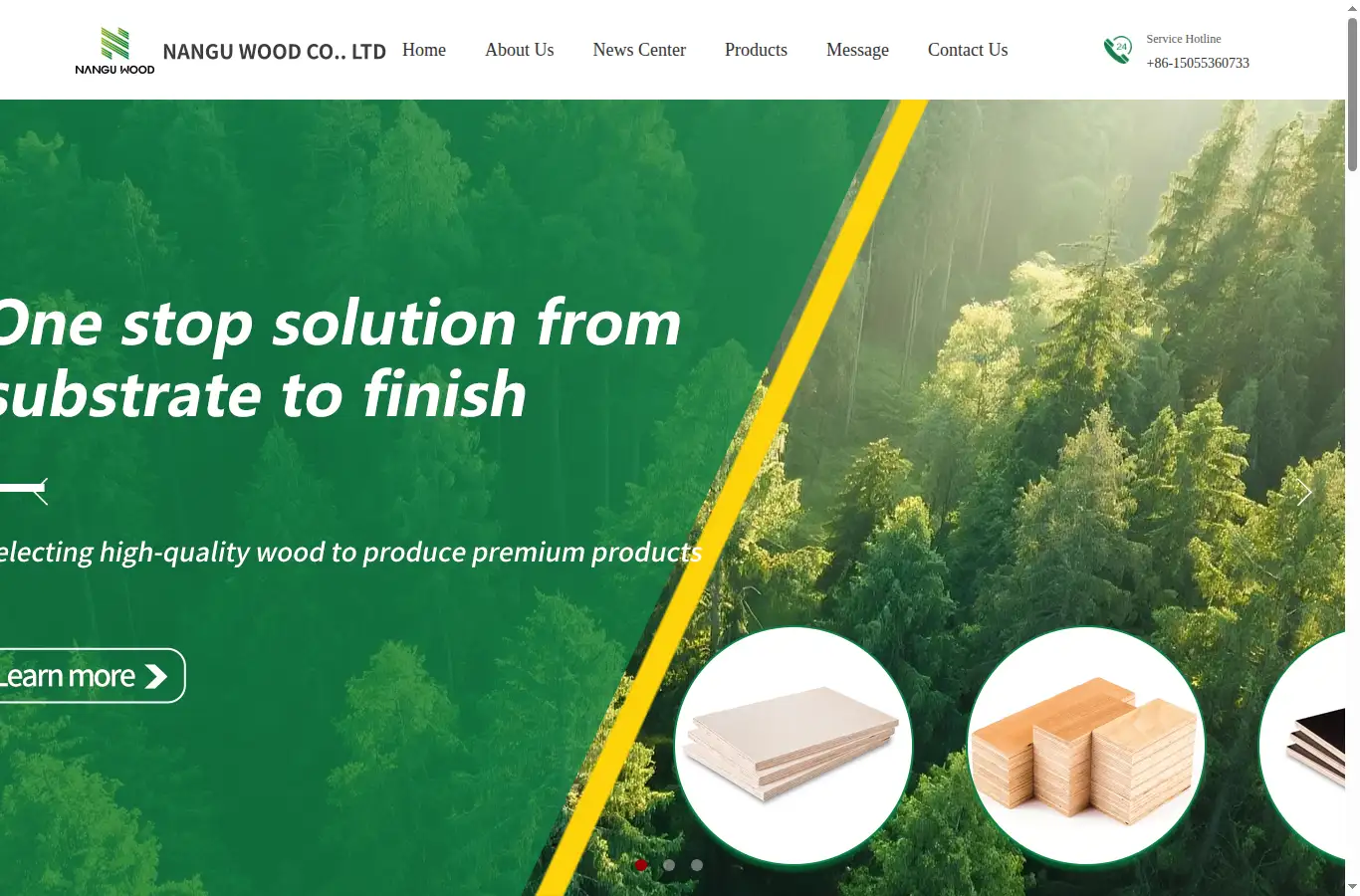nanguwood.com homepage screenshot
