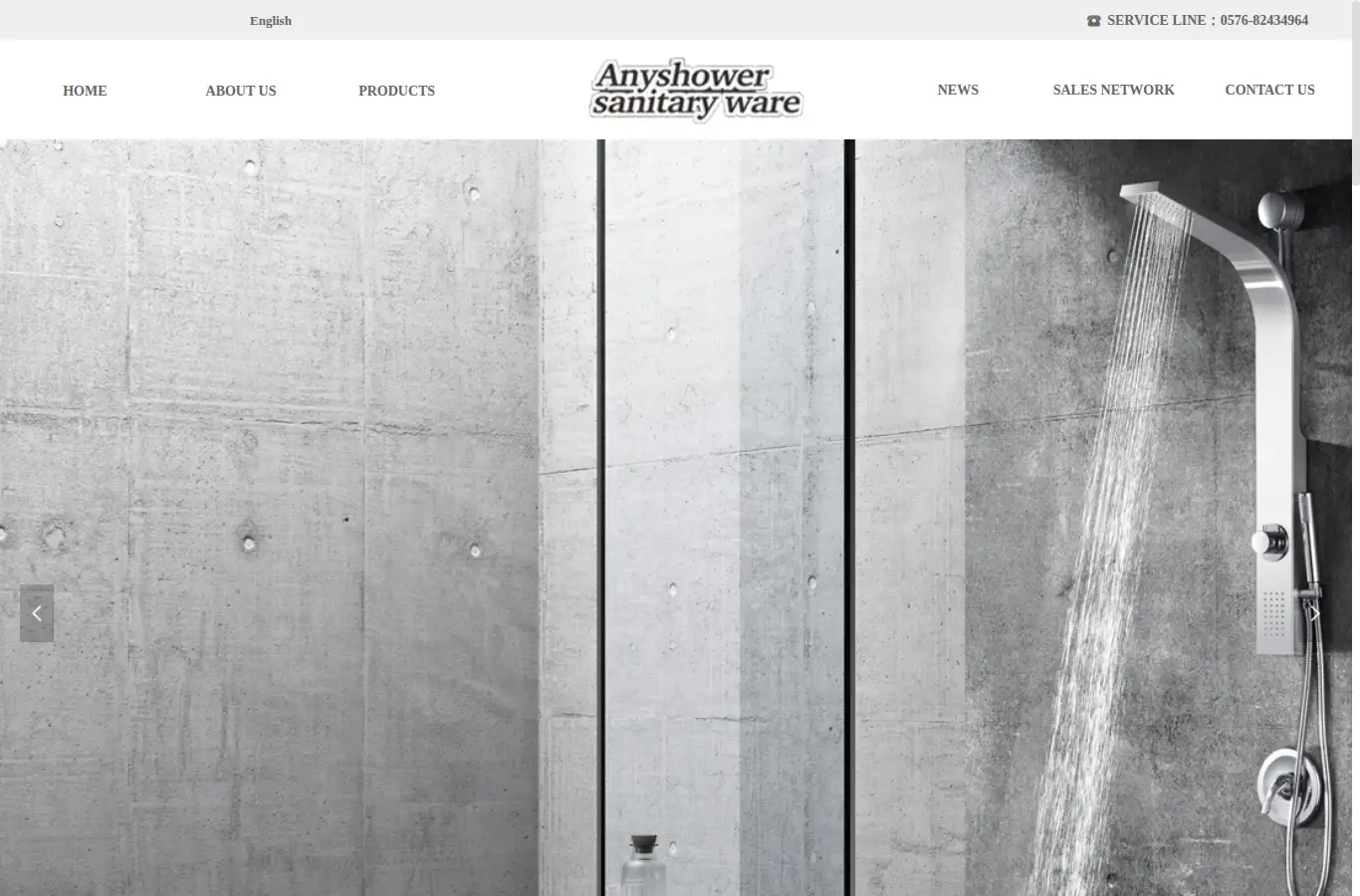 anyshower.com homepage screenshot