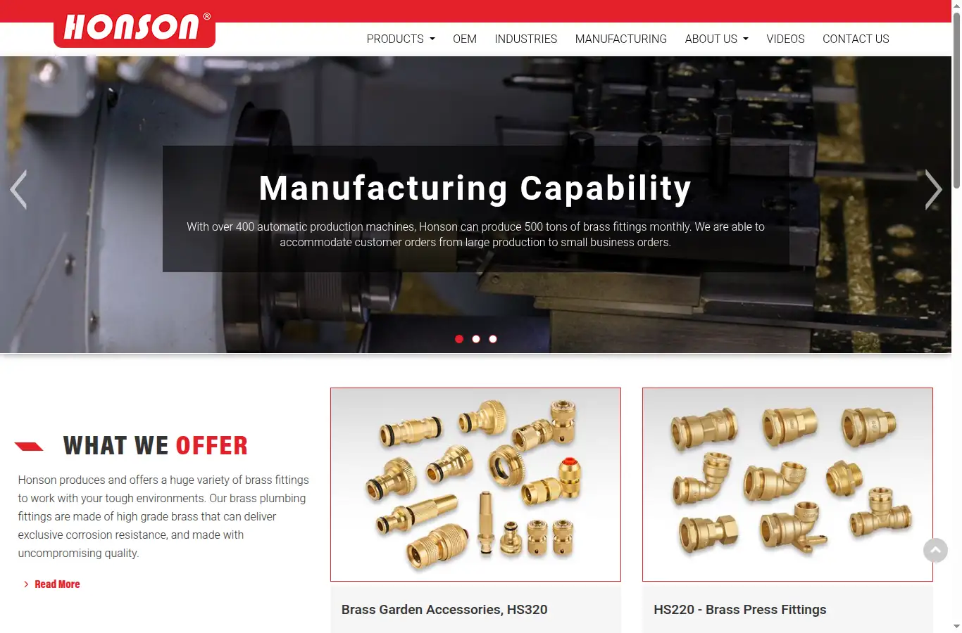 honson-fitting.com homepage screenshot