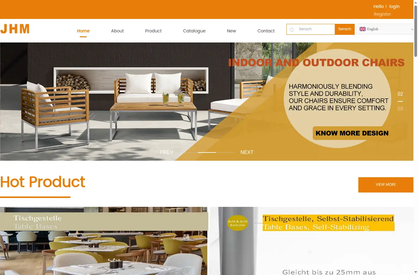 jhmcontract.com homepage screenshot