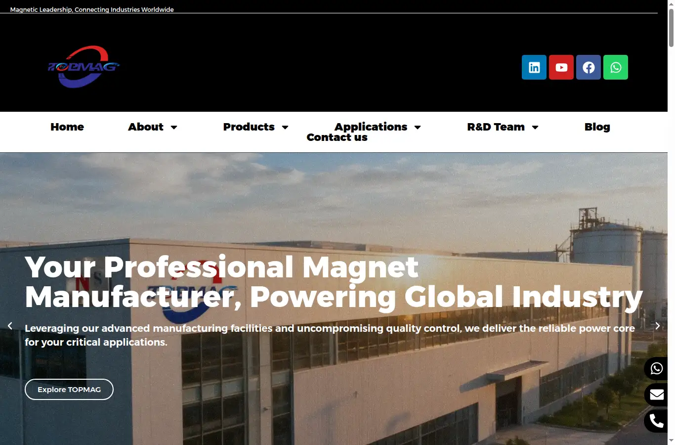 topmagnetics.com homepage screenshot