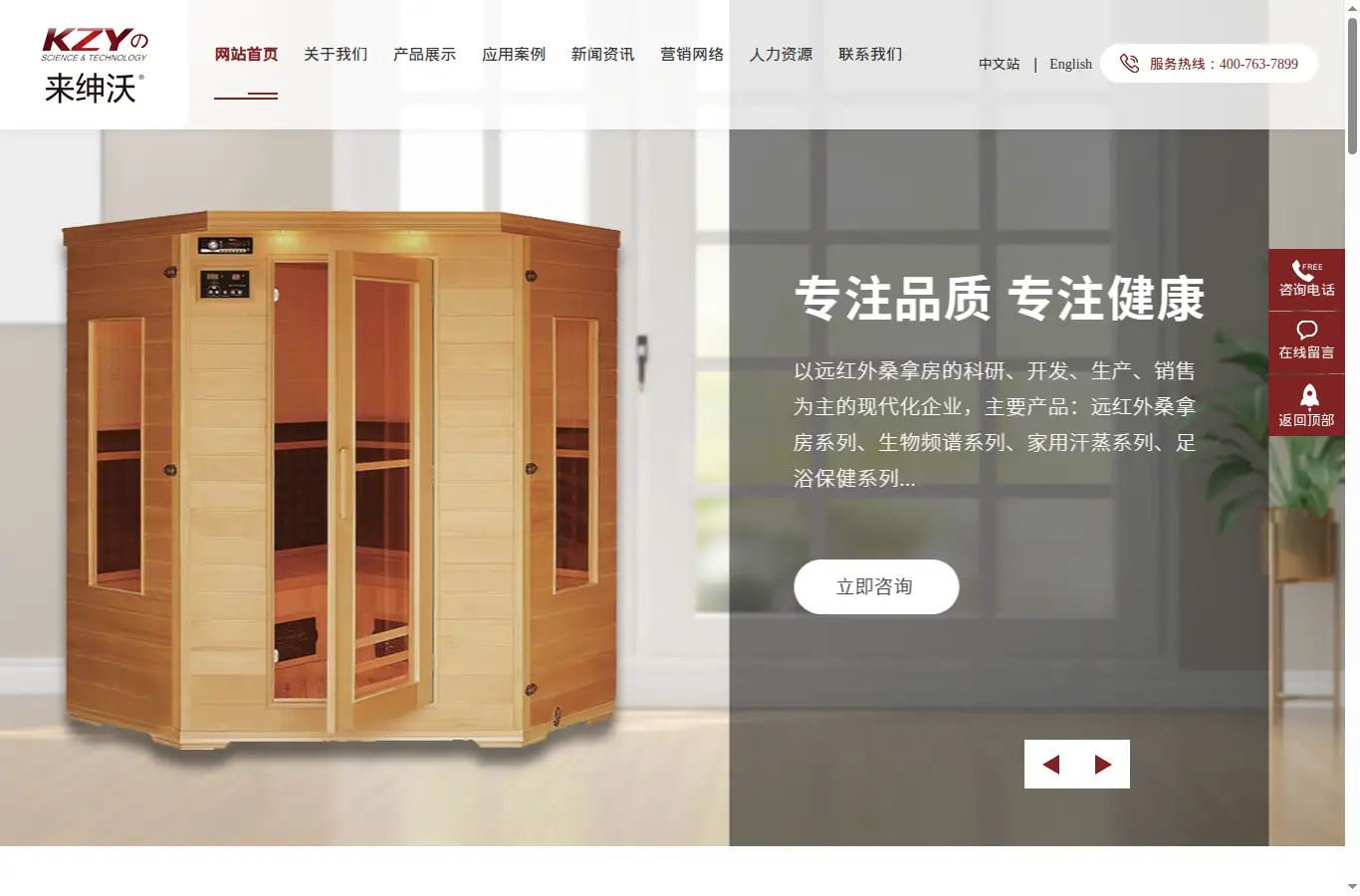 lswsauna.com homepage screenshot
