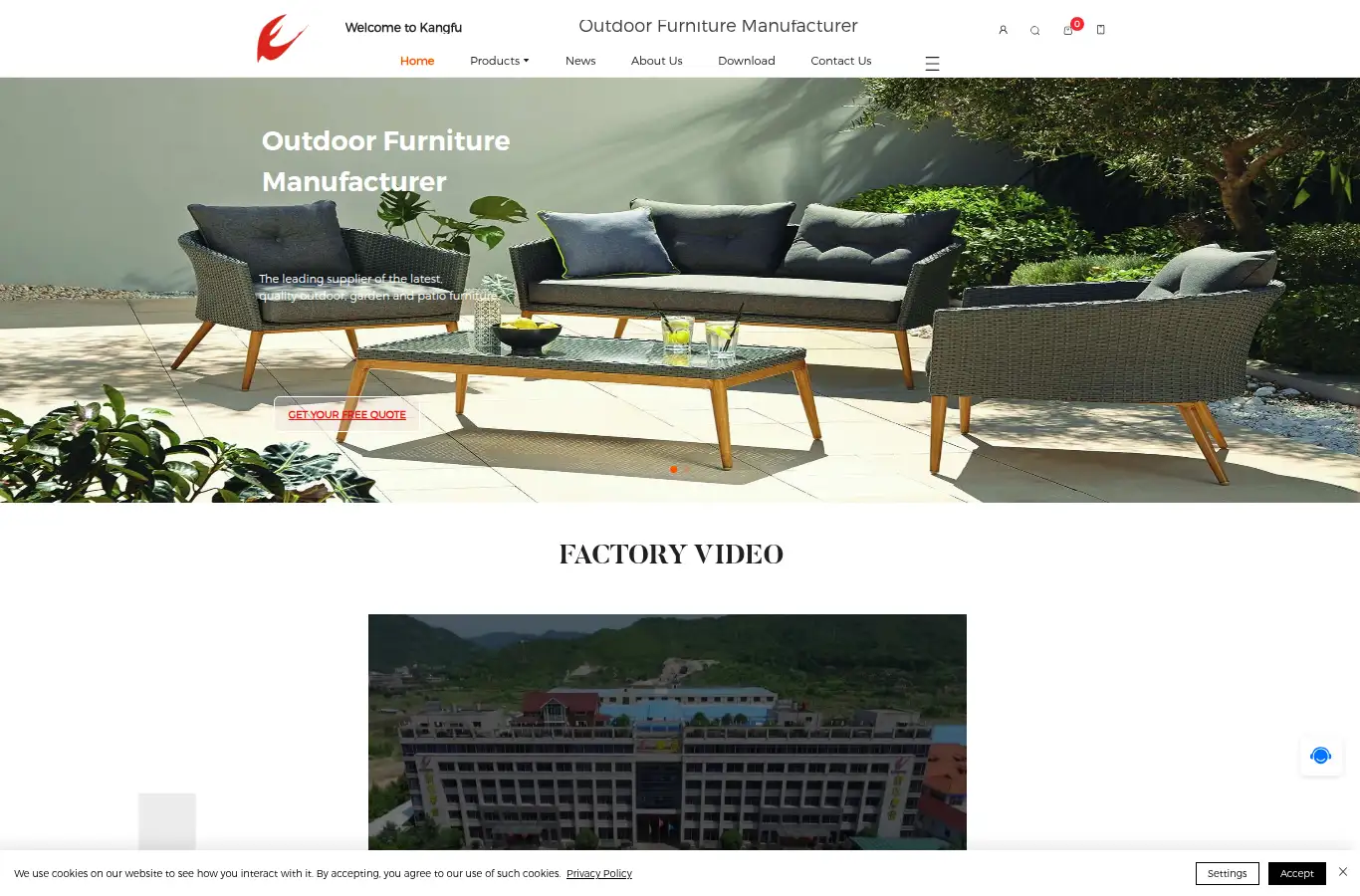cn-kangfu.com homepage screenshot