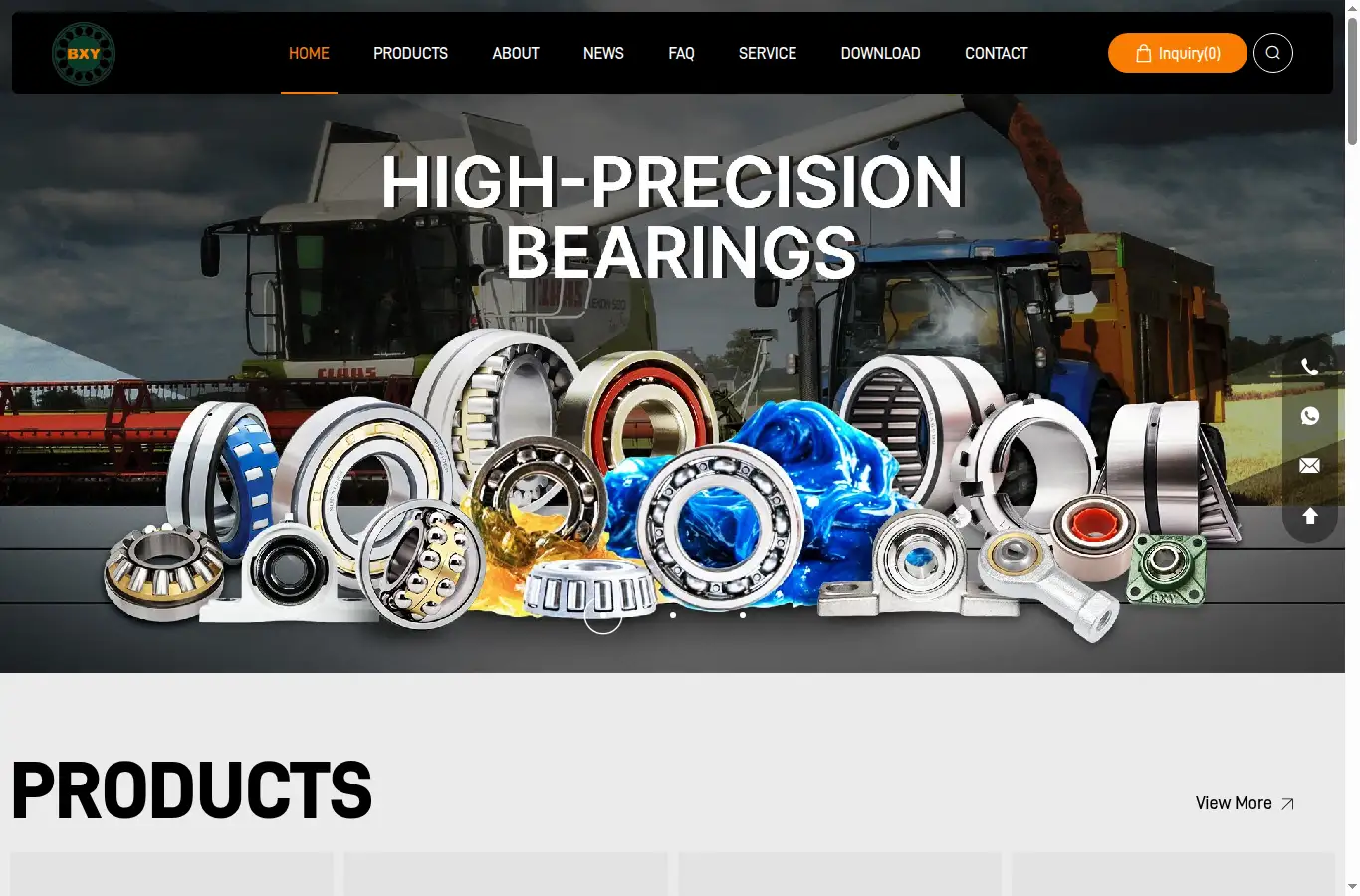 xinyanbearing.com homepage screenshot