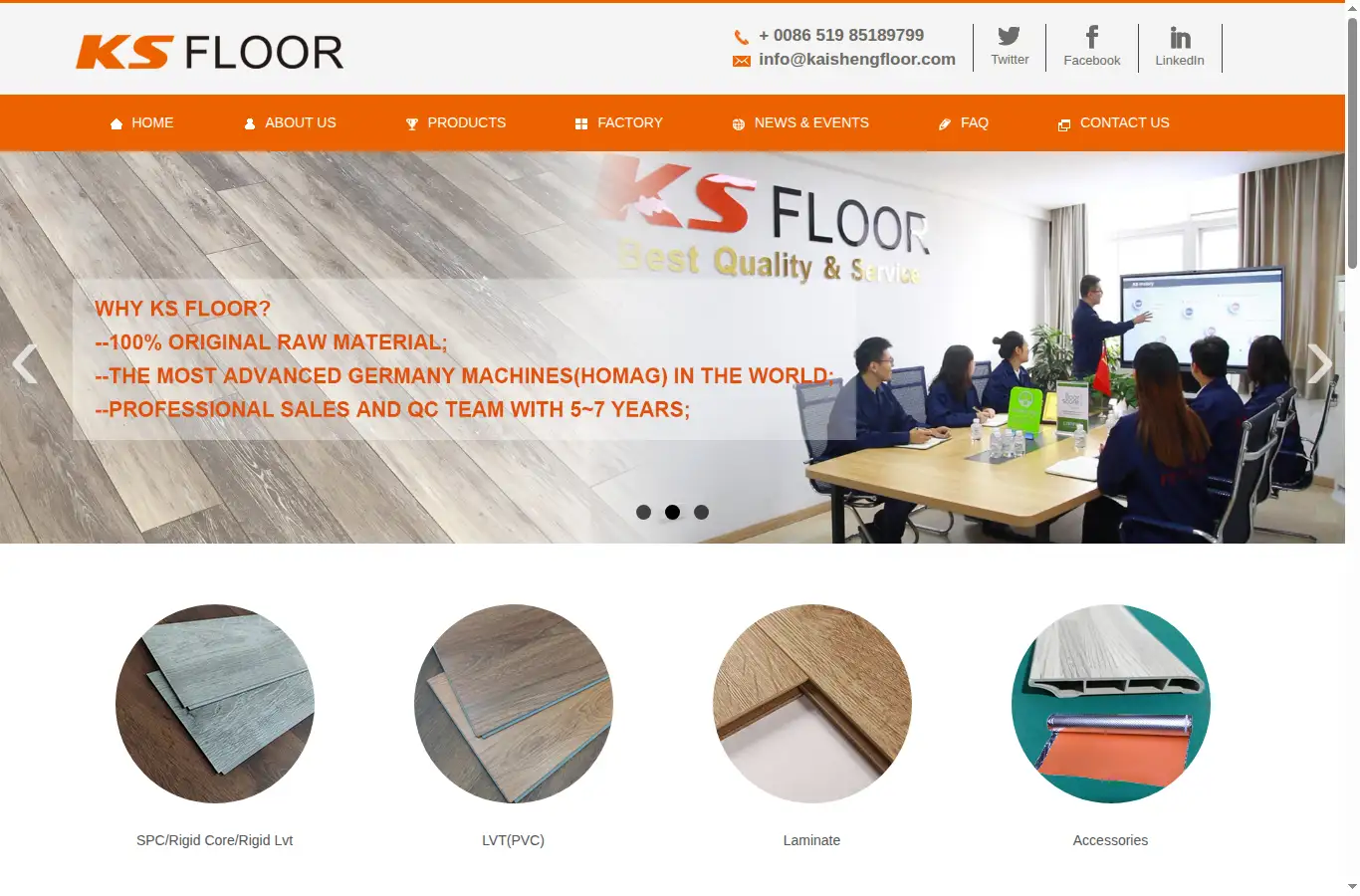ksfloor.com homepage screenshot