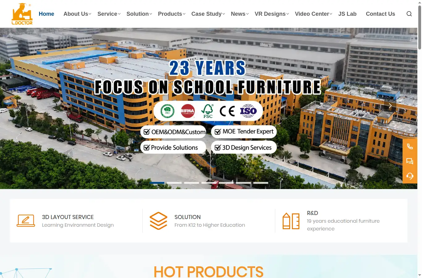 cn-schoolfurniture.com homepage screenshot