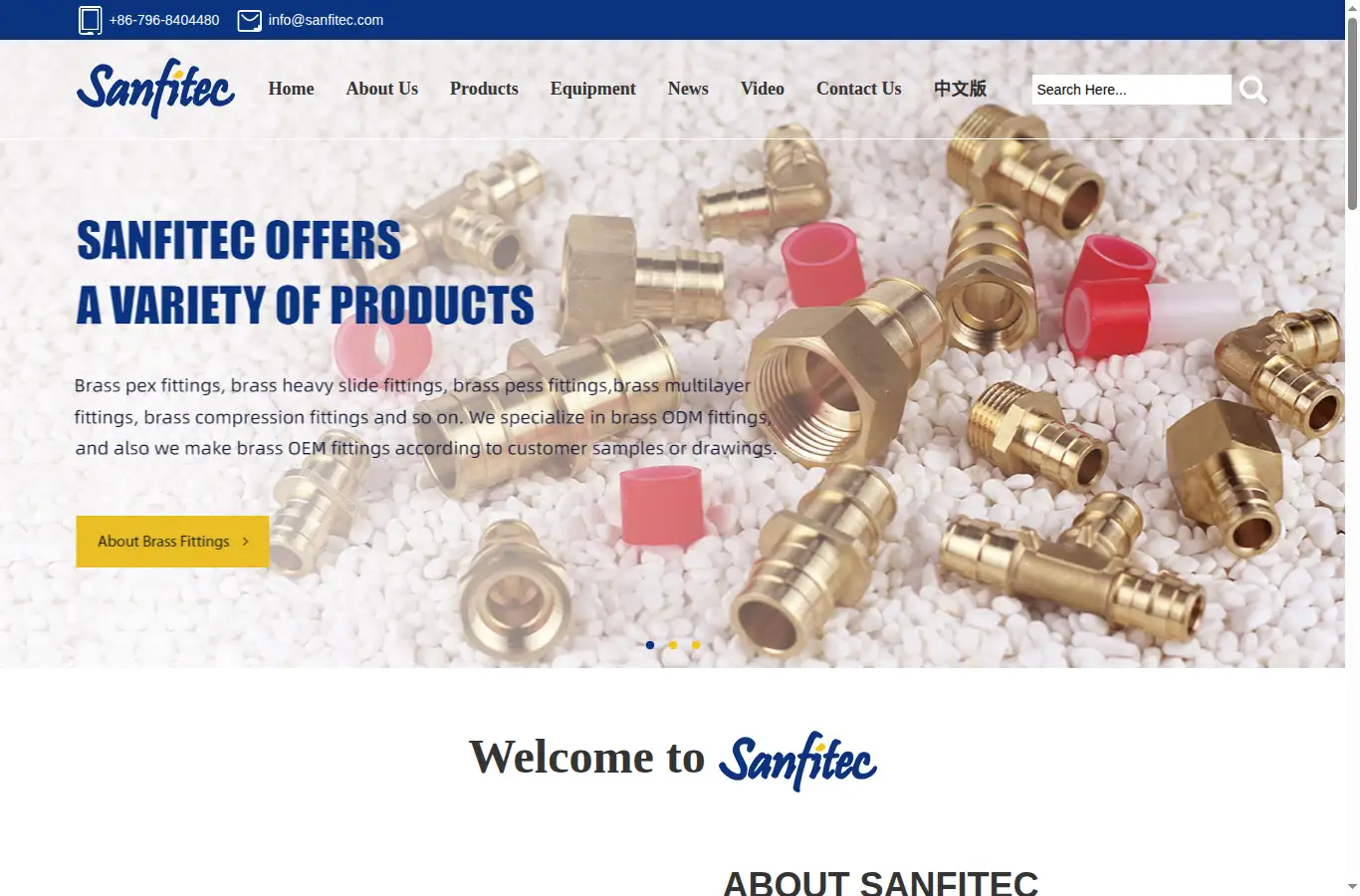 sanfitec.com homepage screenshot