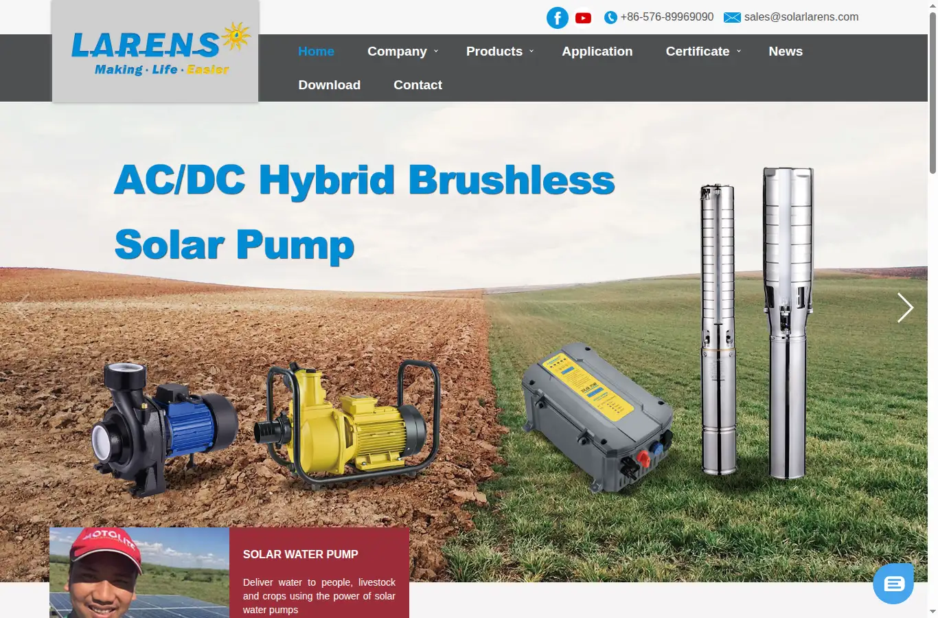 solarlarens.com homepage screenshot