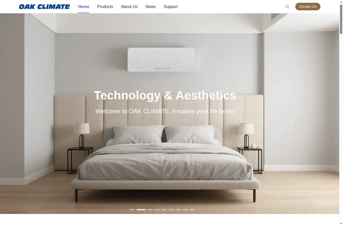 oakclimate.com homepage screenshot