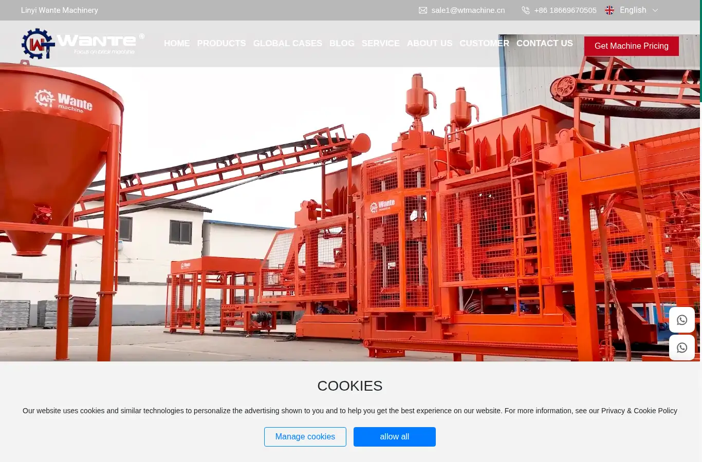 wantegroup.com homepage screenshot