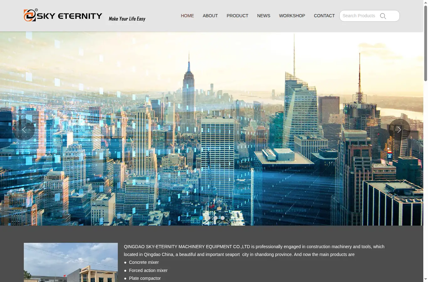sky-eternity.com homepage screenshot