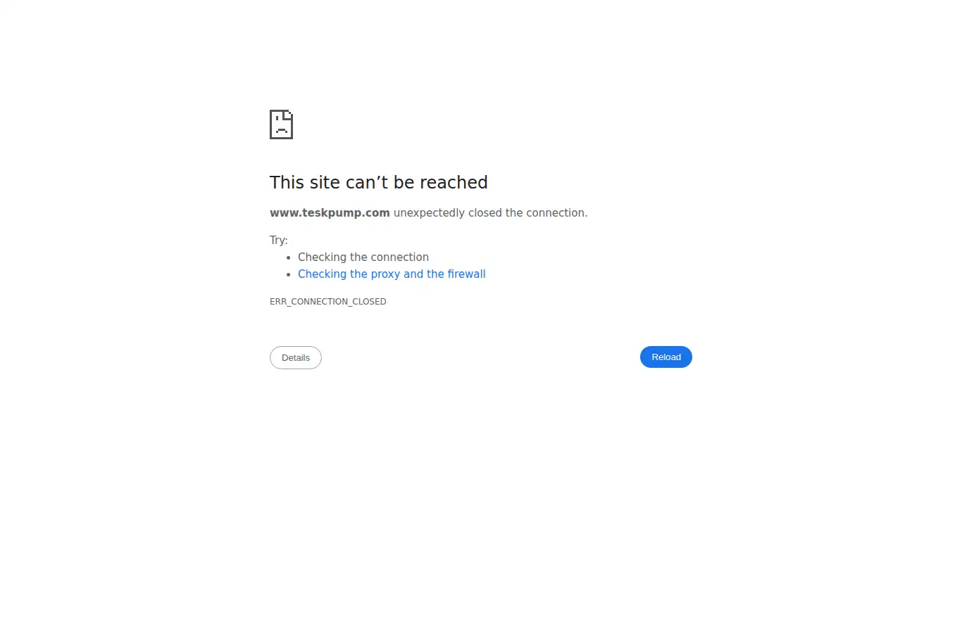 teskpump.com homepage screenshot