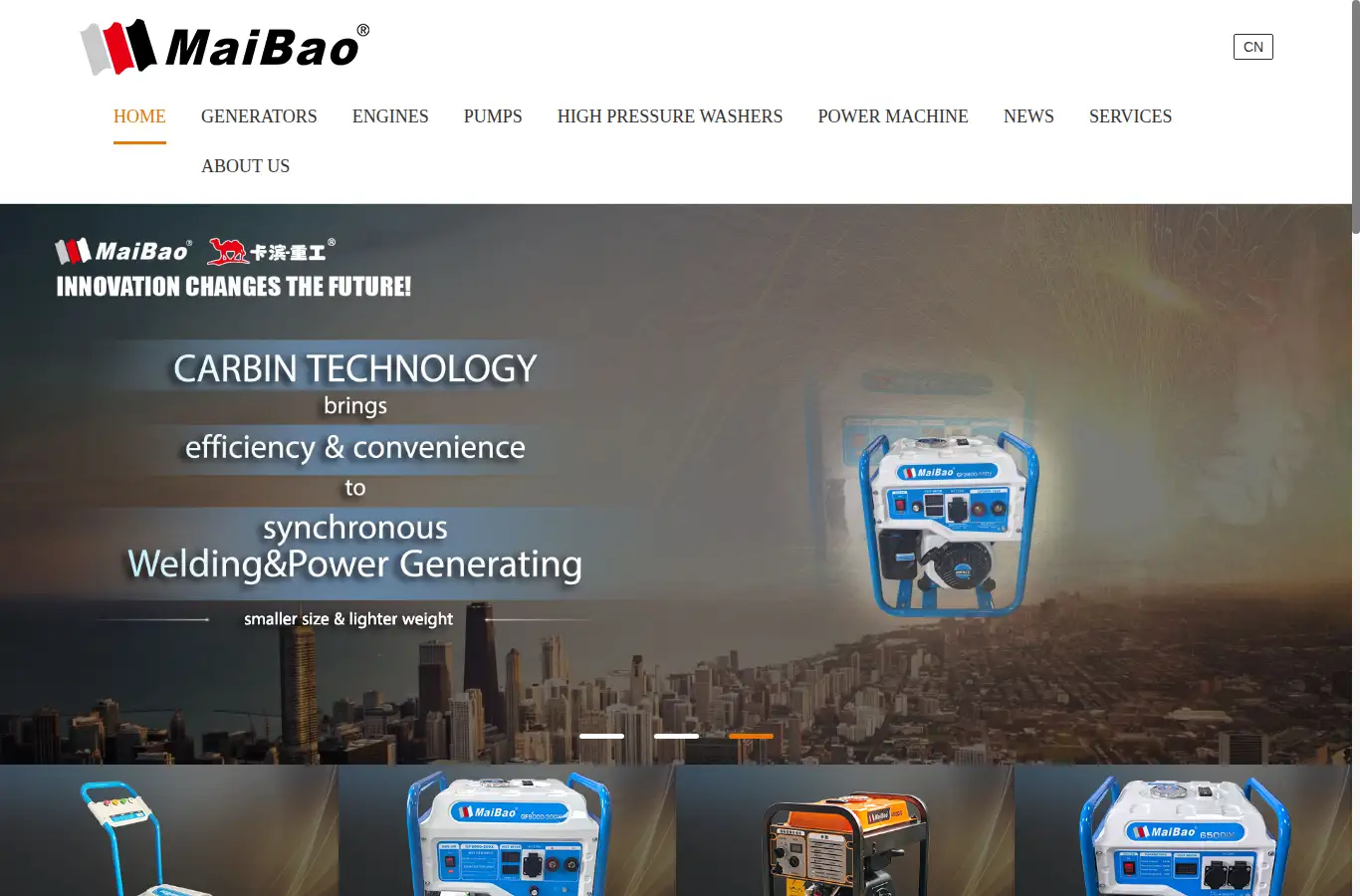 carbinpower.com homepage screenshot