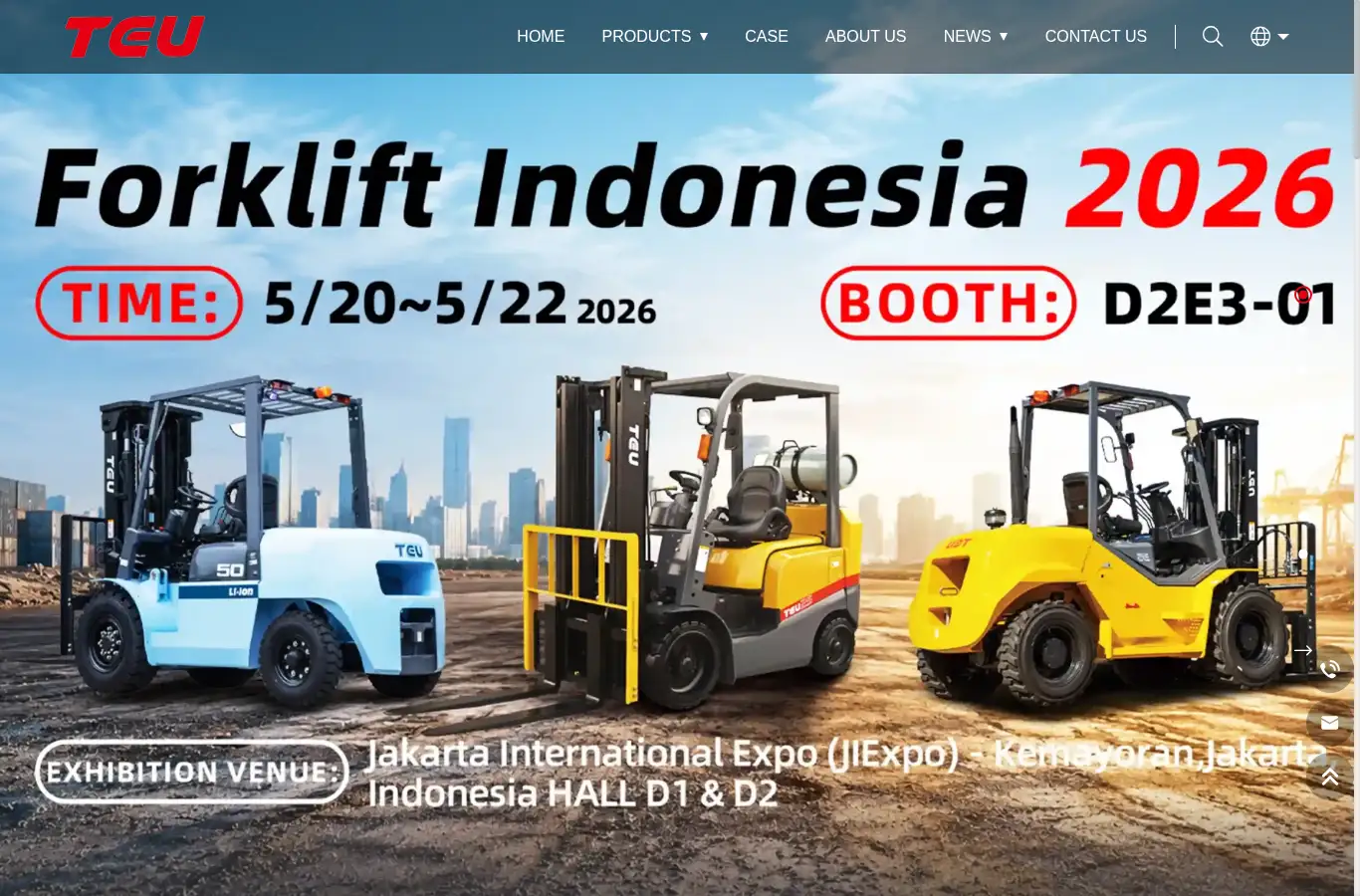 teuforklift.com homepage screenshot