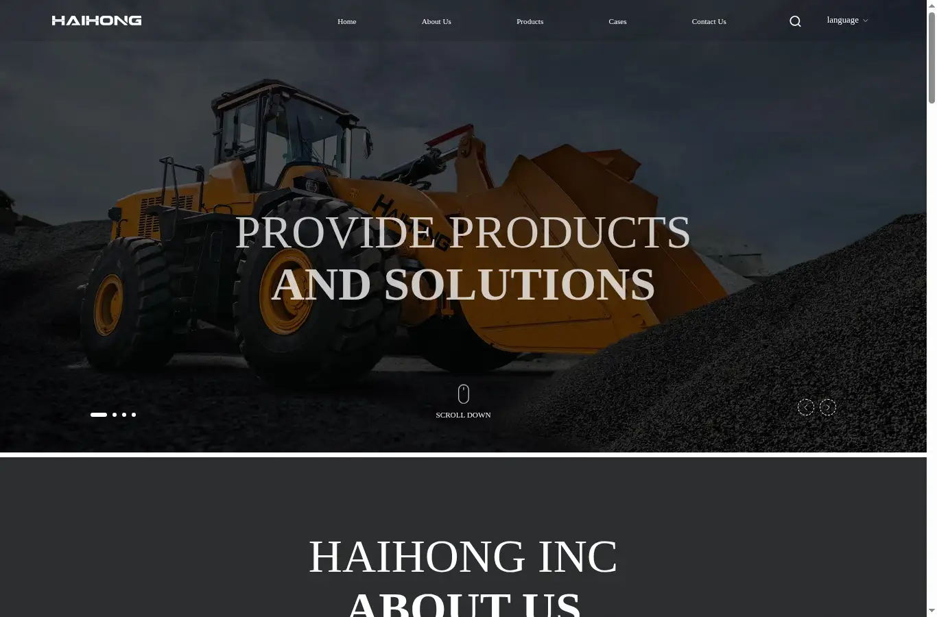 haihongmach.com homepage screenshot