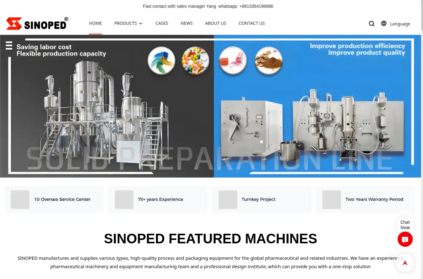 sinoped.com homepage screenshot