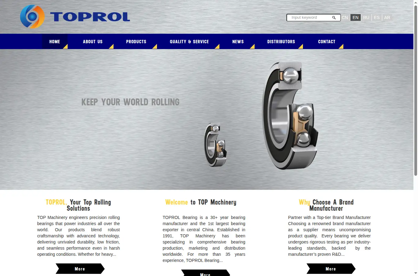 top-rol.com homepage screenshot