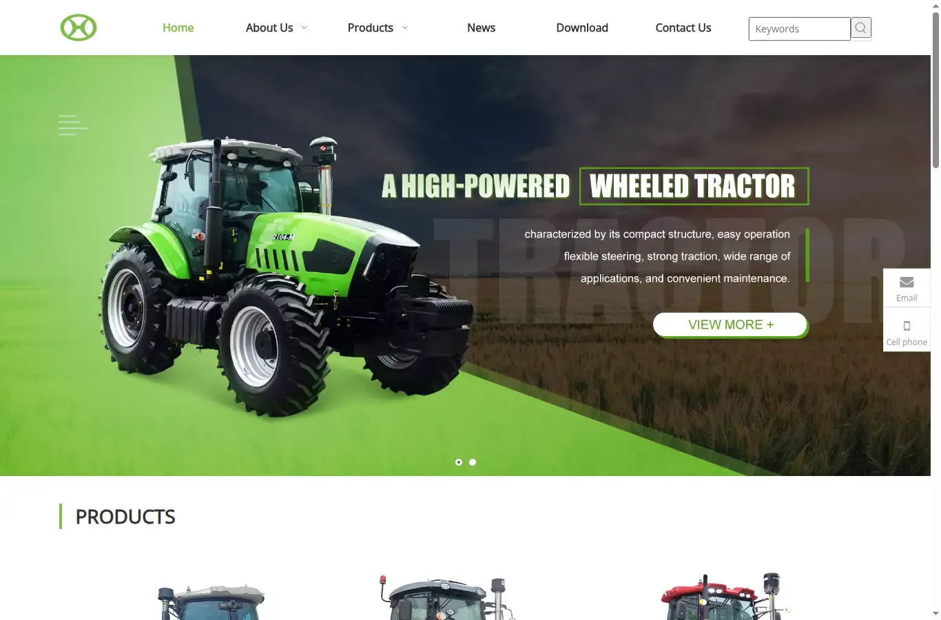 tractorhuaxia.com homepage screenshot