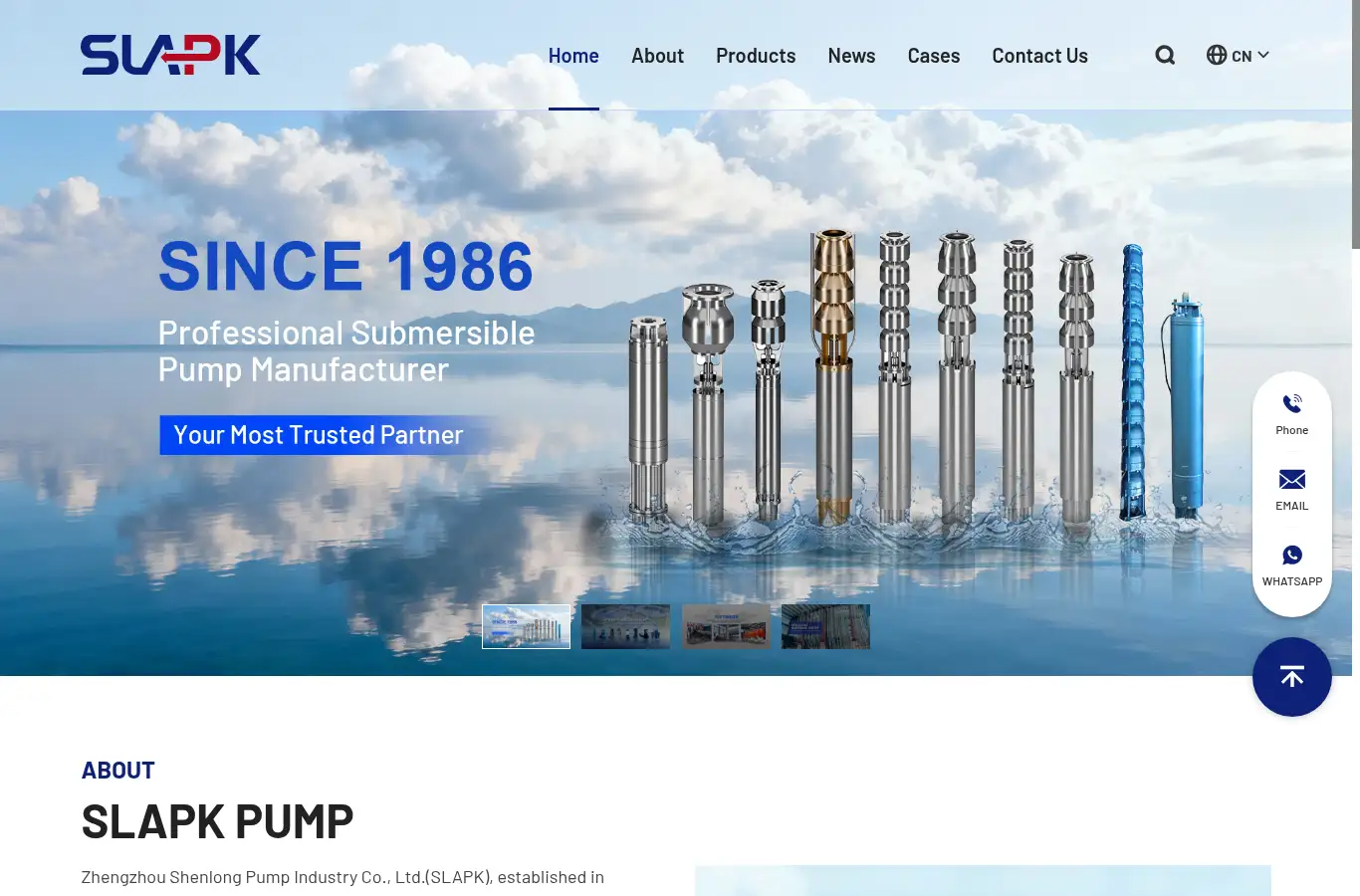 slapkpump.com homepage screenshot