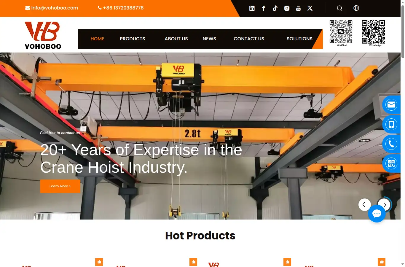 vohoboo.com homepage screenshot