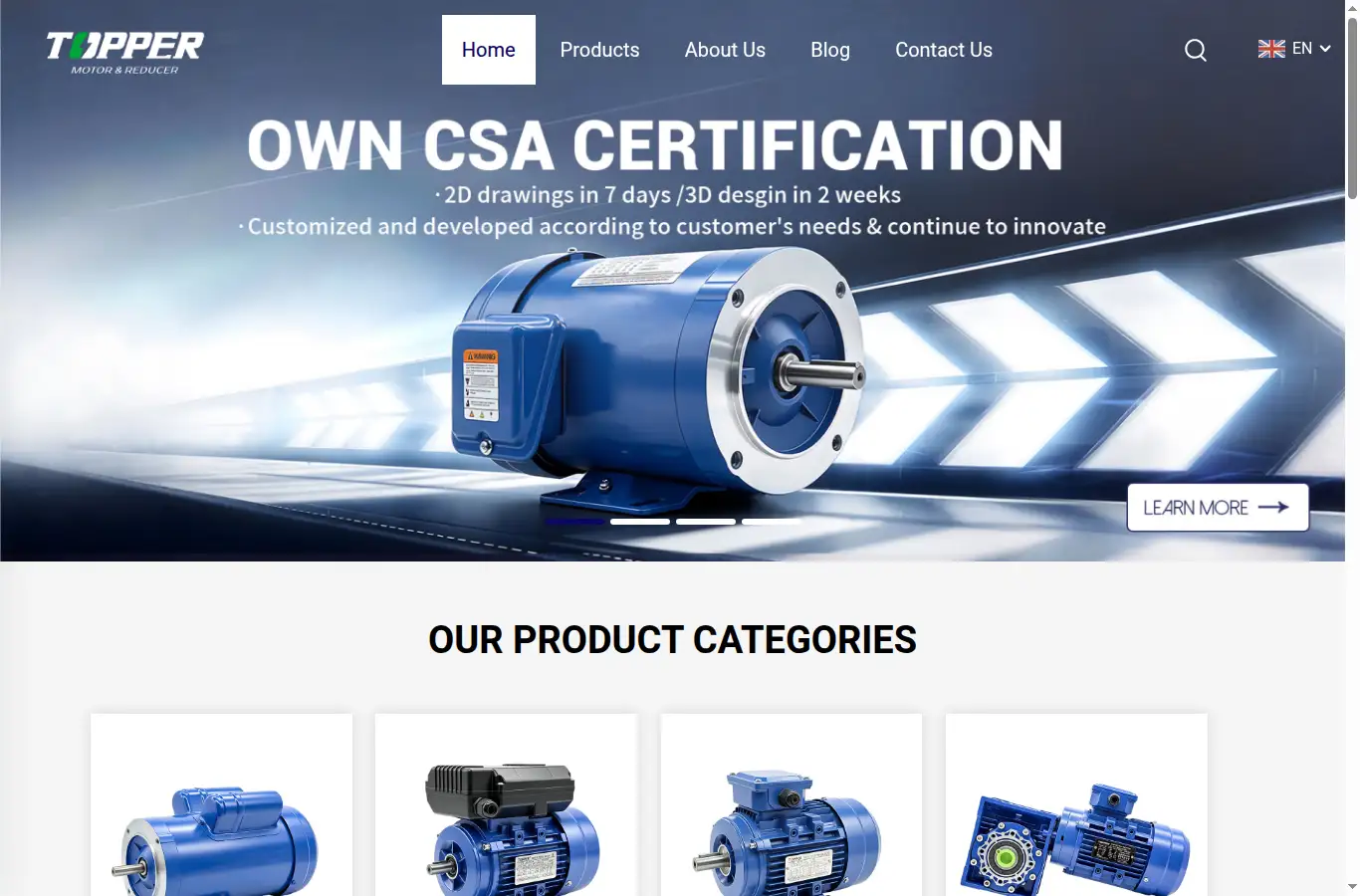 dongyemotor.com homepage screenshot