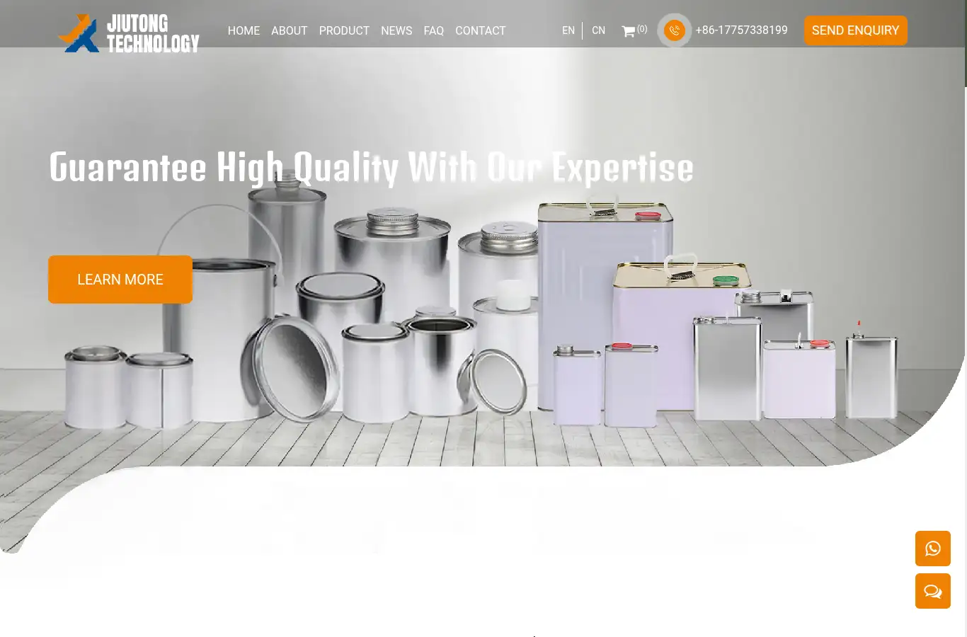 jtcans.com homepage screenshot